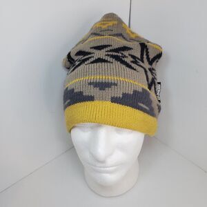 Vtg Obermeyer Beanie Hat Cap Skiwear Ski Nordic Knit Wool Adult Aztec Tribal